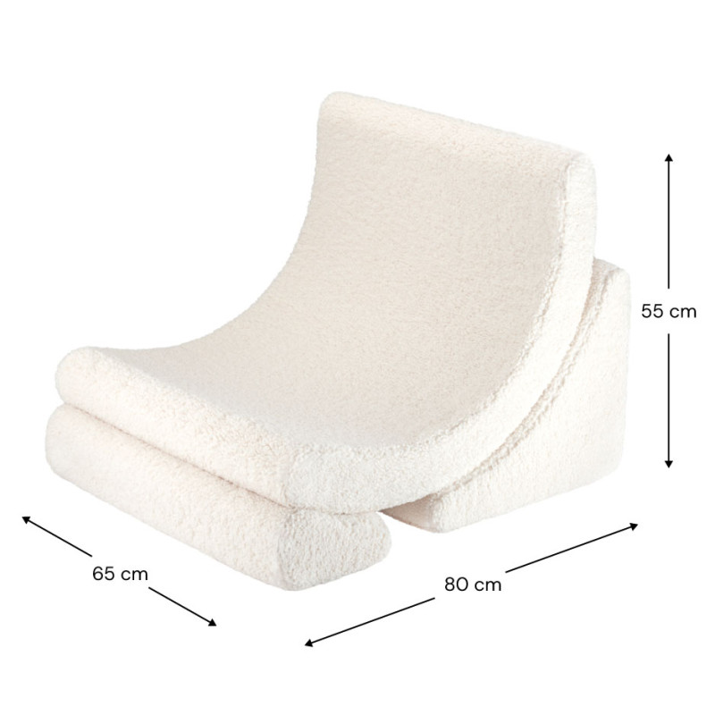 Poltrona letto per bambini Wigiwama® - Cream White Moon Poltrona letto per bambini Wigiwama® - Cream White Moon