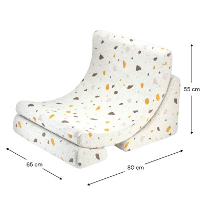 Poltrona letto per bambini Wigiwama® - Terrazzo Marble Moon
