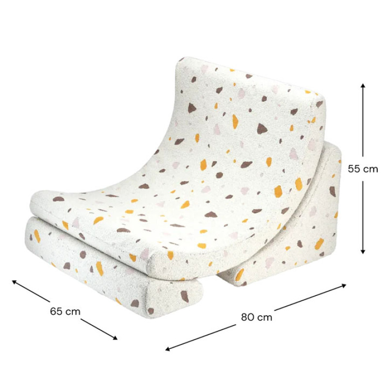 Poltrona letto per bambini Wigiwama® - Terrazzo Marble Moon Poltrona letto per bambini Wigiwama® - Terrazzo Marble Moon