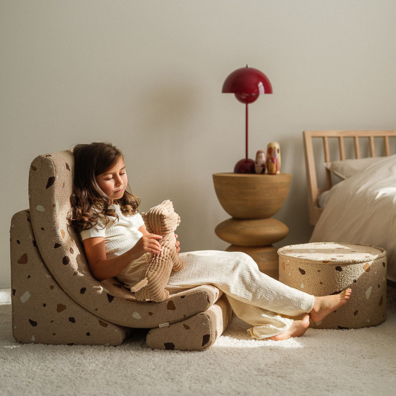 Poltrona letto per bambini Wigiwama® - Terrazzo Sand Moon Poltrona letto per bambini Wigiwama® - Terrazzo Sand Moon