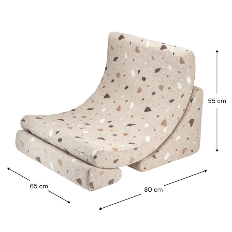 Poltrona letto per bambini Wigiwama® - Terrazzo Sand Moon Poltrona letto per bambini Wigiwama® - Terrazzo Sand Moon