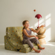 Poltrona letto per bambini Wigiwama® - Terrazzo Moss Moon Poltrona letto per bambini Wigiwama® - Terrazzo Moss Moon