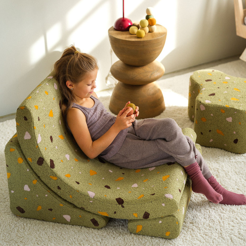 Poltrona letto per bambini Wigiwama® - Terrazzo Moss Moon Poltrona letto per bambini Wigiwama® - Terrazzo Moss Moon