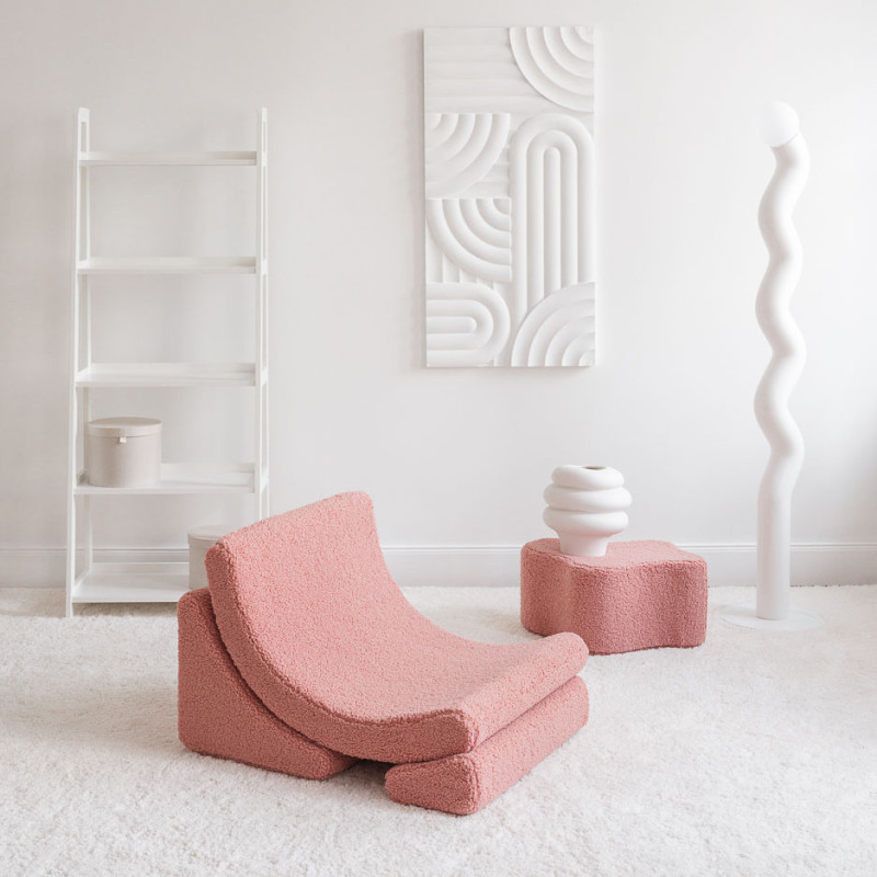Poltrona letto per bambini Wigiwama® - Guava Pink Moon Poltrona letto per bambini Wigiwama® - Guava Pink Moon