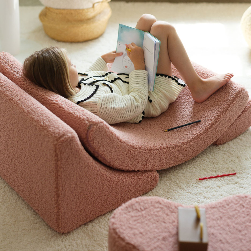 Poltrona letto per bambini Wigiwama® - Guava Pink Moon Poltrona letto per bambini Wigiwama® - Guava Pink Moon