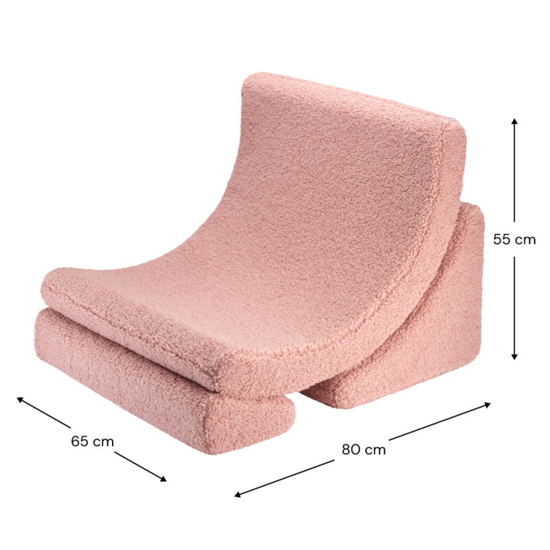 Poltrona letto per bambini Wigiwama® - Guava Pink Moon Poltrona letto per bambini Wigiwama® - Guava Pink Moon