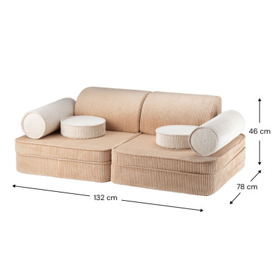 Divano per bambini Wigiwama® Brown Sugar Settee
