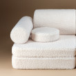 Divano per bambini Wigiwama® Cream White Settee Divano per bambini Wigiwama® Cream White Settee