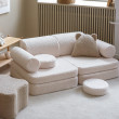 Divano per bambini Wigiwama® Cream White Settee Divano per bambini Wigiwama® Cream White Settee
