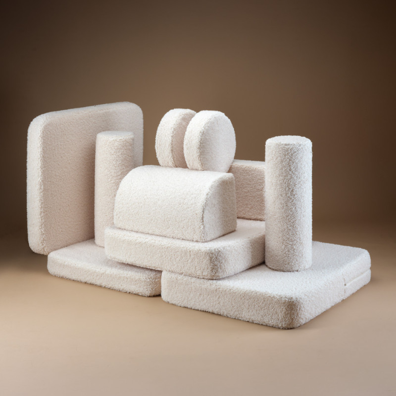 Divano per bambini Wigiwama® Cream White Settee Divano per bambini Wigiwama® Cream White Settee