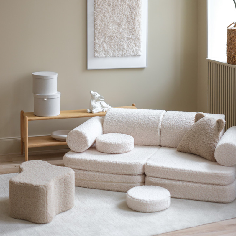 Divano per bambini Wigiwama® Cream White Settee Divano per bambini Wigiwama® Cream White Settee