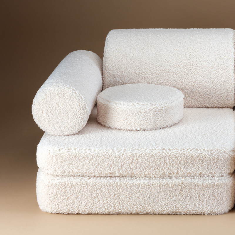 Divano per bambini Wigiwama® Cream White Settee Divano per bambini Wigiwama® Cream White Settee