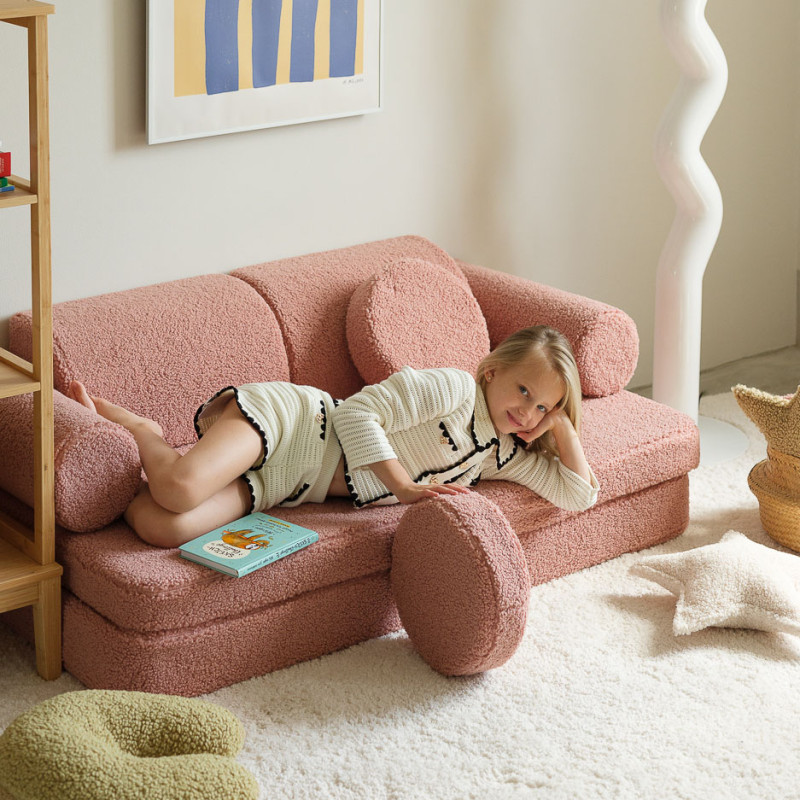 Divano per bambini Wigiwama® Guava Pink Settee Divano per bambini Wigiwama® Guava Pink Settee