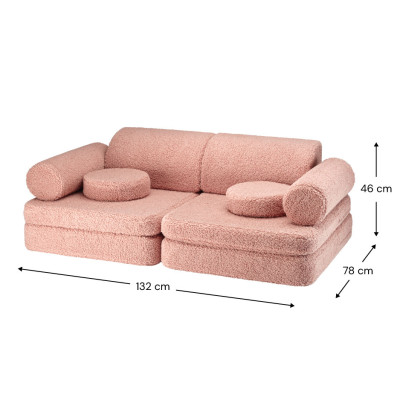 Divano per bambini Wigiwama® Guava Pink Settee