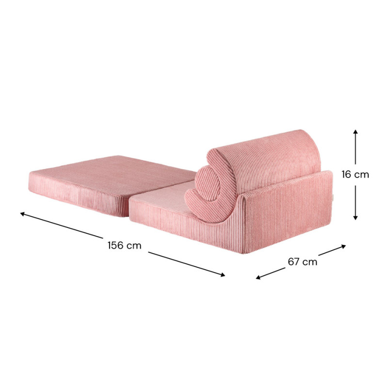 Poltrona letto per bambini Wigiwama® - Pink Mousse Flipster Poltrona letto per bambini Wigiwama® - Pink Mousse Flipster