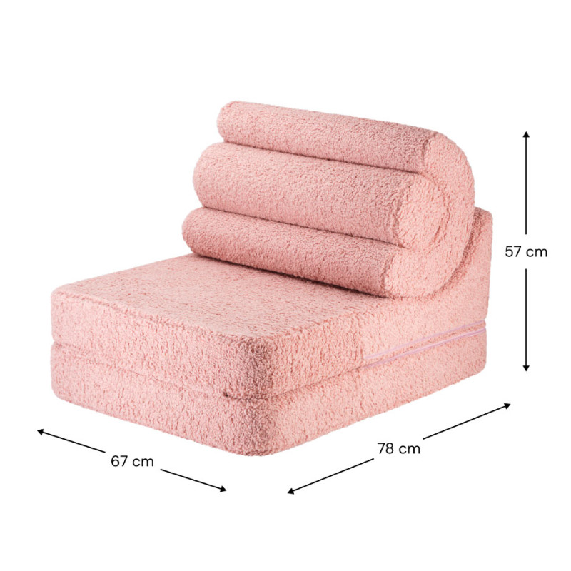 Poltrona letto per bambini Wigiwama® - Guava Pink Flipster Poltrona letto per bambini Wigiwama® - Guava Pink Flipster
