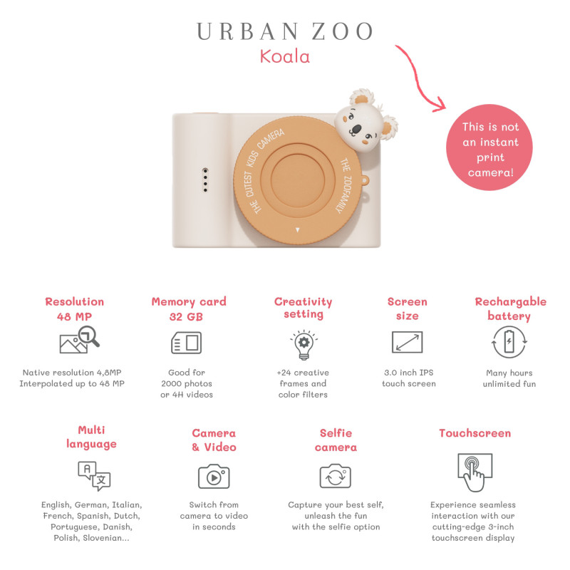 La fotocamera digitale per bambini The Zoofamily UrbanZoo – Koala