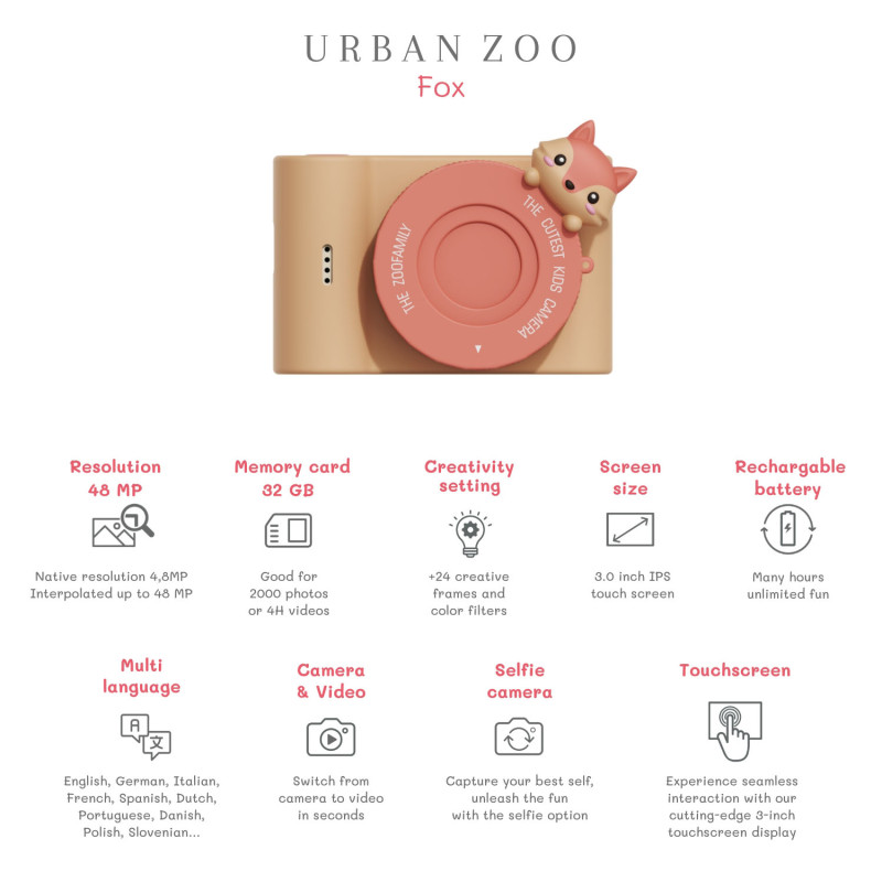 La fotocamera digitale per bambini The Zoofamily UrbanZoo – Volpe La fotocamera digitale per bambini The Zoofamily UrbanZoo – Volpe