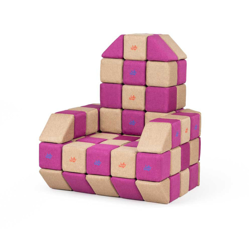 Costruzione magnetica JollyHeap Basic set 100 blocchi Costruzione magnetica JollyHeap Basic set 100 blocchi