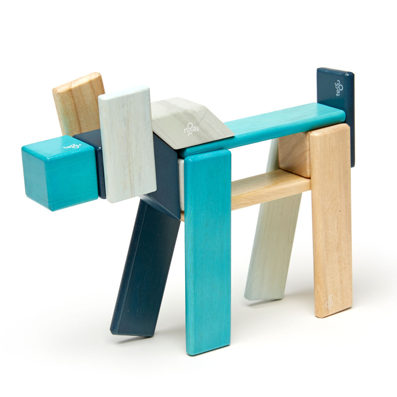 Costruzione magnetica Tegu Blues 24 pezzi Costruzione magnetica Tegu Blues 24 pezzi