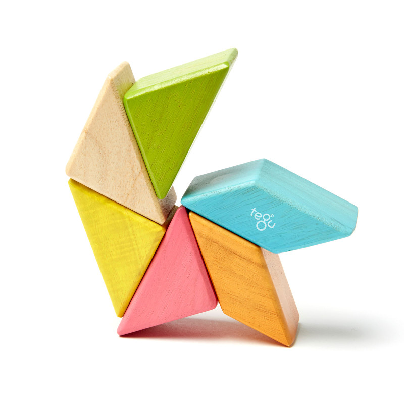 Costruzione magnetica Tegu Travel set Tints 6 pezzi Costruzione magnetica Tegu Travel set Tints 6 pezzi