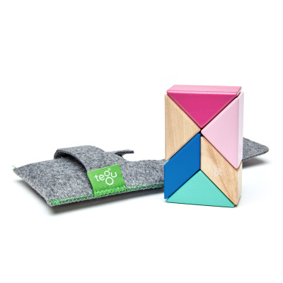Costruzione magnetica Tegu travel set Blossom 6 pezzi