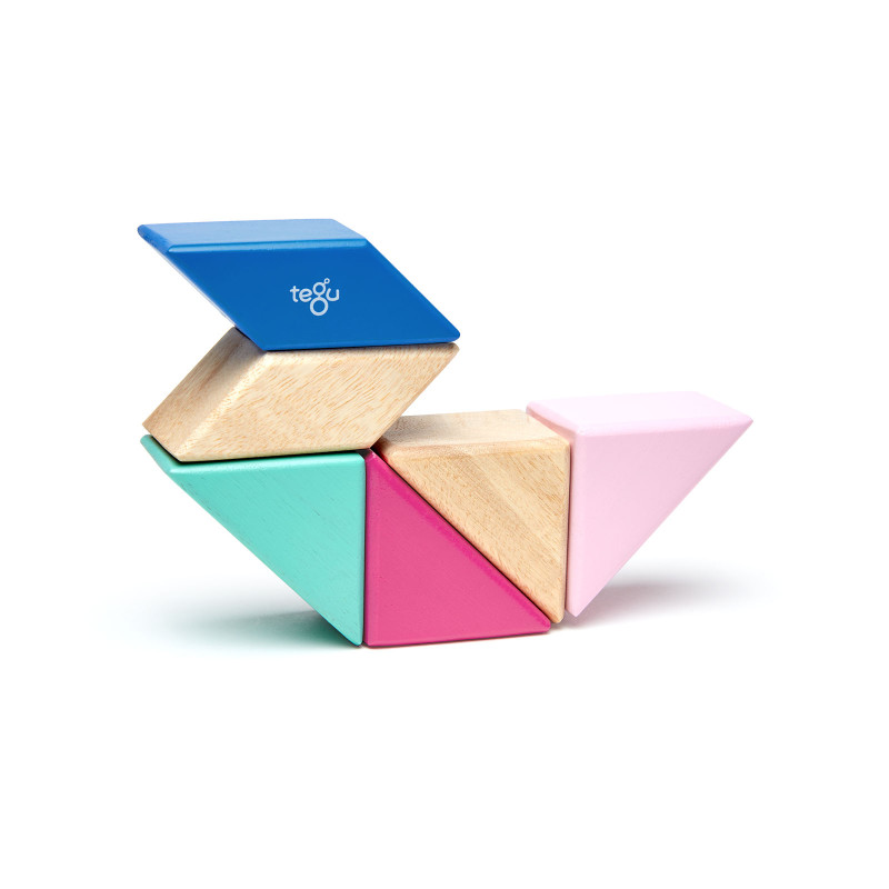 Costruzione magnetica Tegu travel set Blossom 6 pezzi Costruzione magnetica Tegu travel set Blossom 6 pezzi