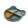 Piatto in silicone diviso LIEWOOD Orsetto Blue Fog