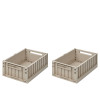 LIEWOOD Set 2 scatole contenitore M Weston Sandy