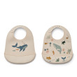 Bavaglini in silicone LIEWOOD Tilda Sea Creature Sandy 2 pezzi