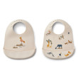 Bavaglini in silicone LIEWOOD Tilda All Together Sandy 2 pezzi
