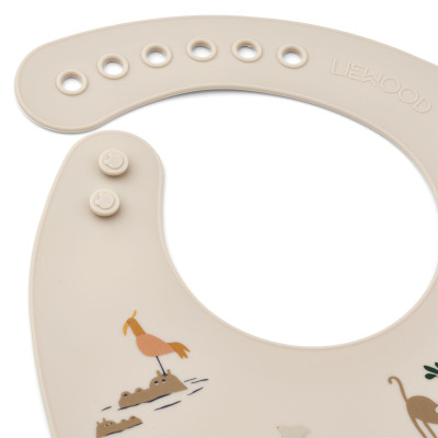 Bavaglini in silicone LIEWOOD Tilda All Together Sandy 2 pezzi