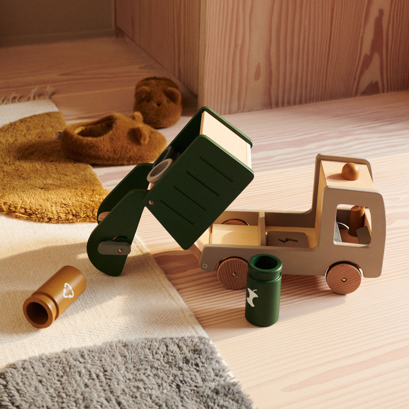 Camion dei rifiuti in legno LIEWOOD Irina Garden Green Camion dei rifiuti in legno LIEWOOD Irina Garden Green