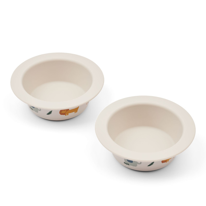 Ciotole in silicone LIEWOOD con ventosa Peony Safari Sandy Mix – 2 pezzi Ciotole in silicone LIEWOOD con ventosa Peony Safari Sandy Mix – 2 pezzi