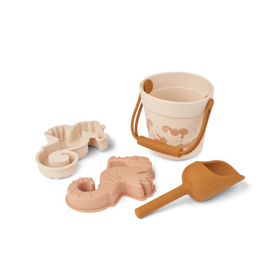 Set da spiaggia con secchiello e formine LIEWOOD Seahorse Mini