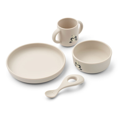 Set pappa in silicone LIEWOOD Vivi Panda / Sandy