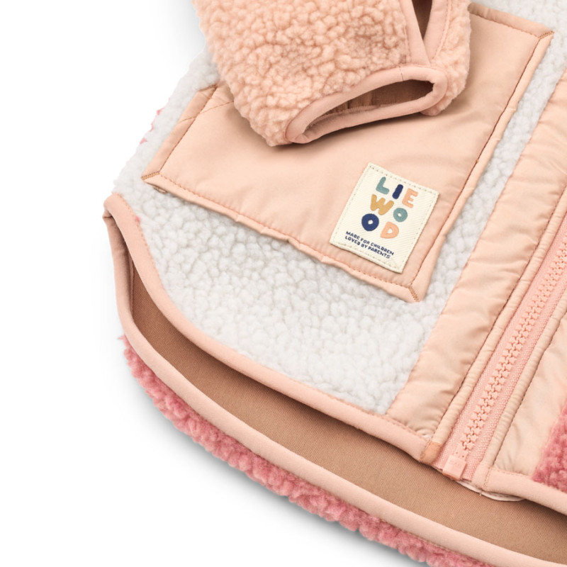 LIEWOOD Giacca in pile per bambini Noam Dusty rose multi mix