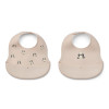 Bavaglini in silicone LIEWOOD Ember Panda / Sandy 2 pezzi