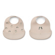 Bavaglini in silicone LIEWOOD Ember Panda / Sandy 2 pezzi