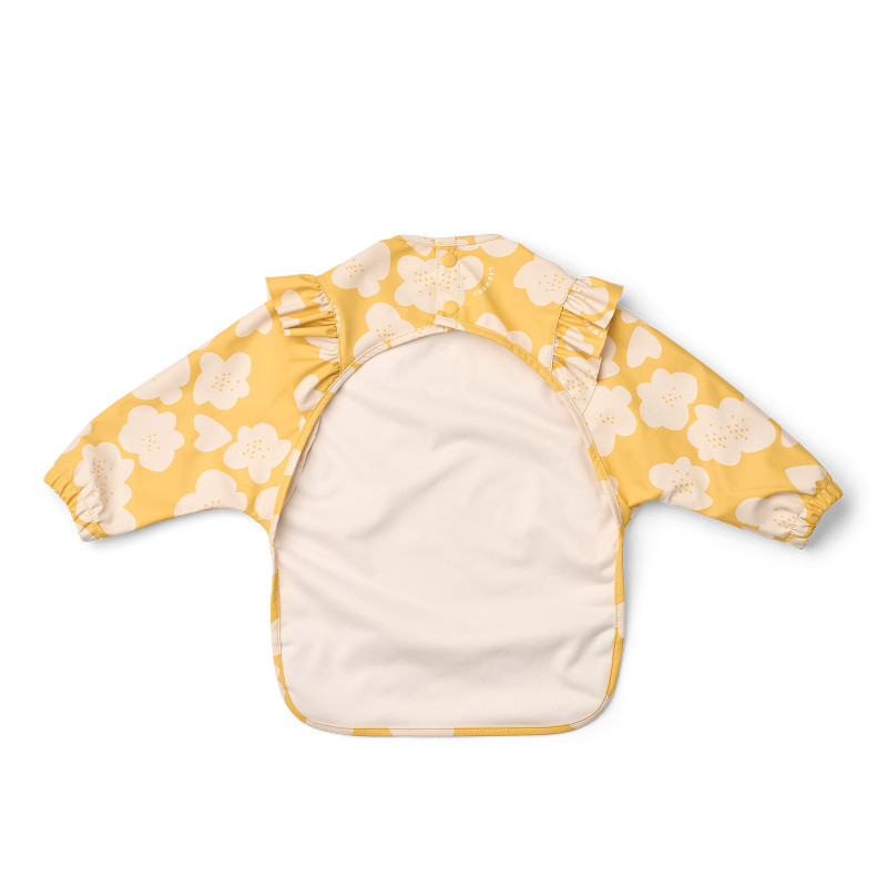 Bavaglino con maniche LIEWOOD Merle Ruffle Flower / Lemon yellow