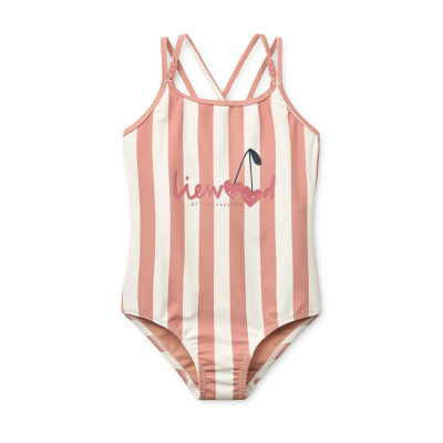 LIEWOOD Costume da bagno Suna Coral Blush Creme De La Creme Stripe