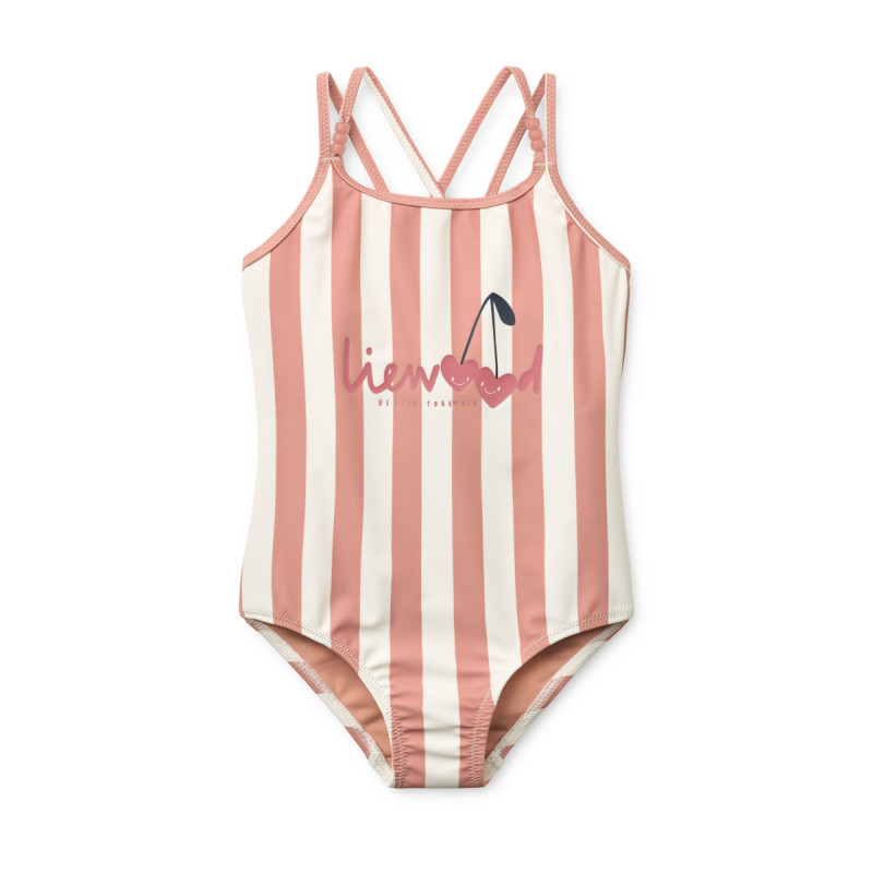 LIEWOOD Costume da bagno Suna Coral Blush Creme De La Creme Stripe
