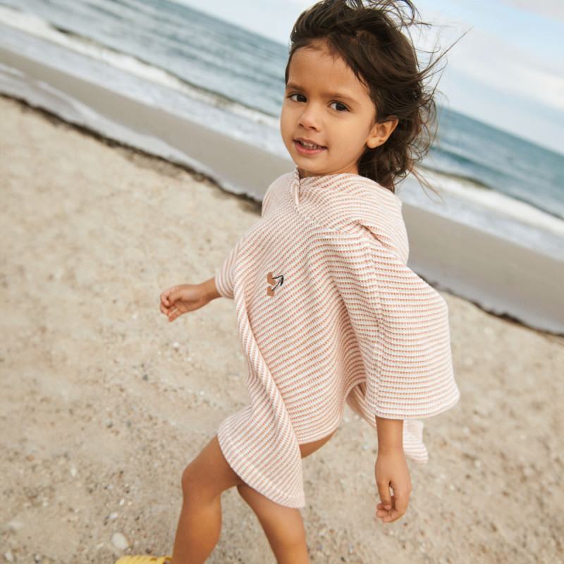 LIEWOOD poncho Paco Embroidery Tuscany rose / Creme de la creme