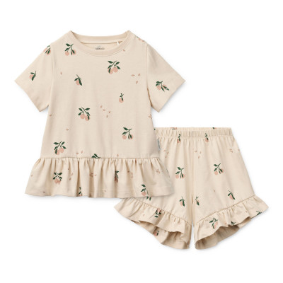 LIEWOOD completo con volant Ilford Peach mini / Sea shell