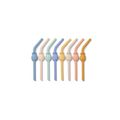 LIEWOOD cannucce in silicone Carlson Ananas set da 8