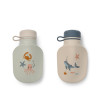 LIEWOOD bottiglia in silicone per smoothie Lizzie set da 2 Sea creature / Sandy