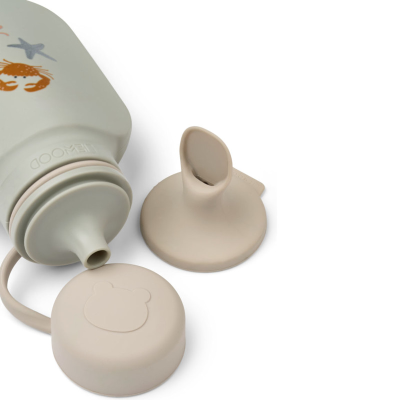LIEWOOD bottiglia in silicone per smoothie Lizzie set da 2 Sea creature / Sandy
