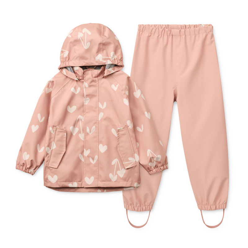 LIEWOOD set impermeabile Pedia – giacca e pantaloni Sweethearts / Pale tuscany