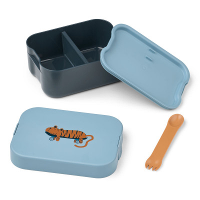 LIEWOOD lunchbox per bambini Kamil Tiger / Beach blue