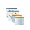 LIEWOOD sacchetti per alimenti Rebus set da 4 Sea creature / Sandy